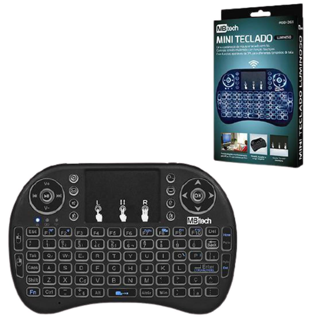 Mini Teclado Luminoso Smart Tv Games Tv Box