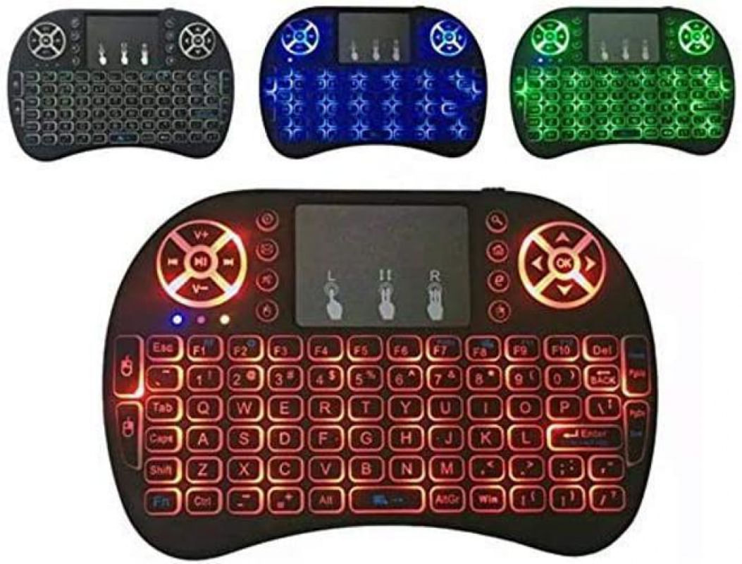 Teclado Mini Portátil Keyboard Tvs Pcs Notes Com Led Noturno