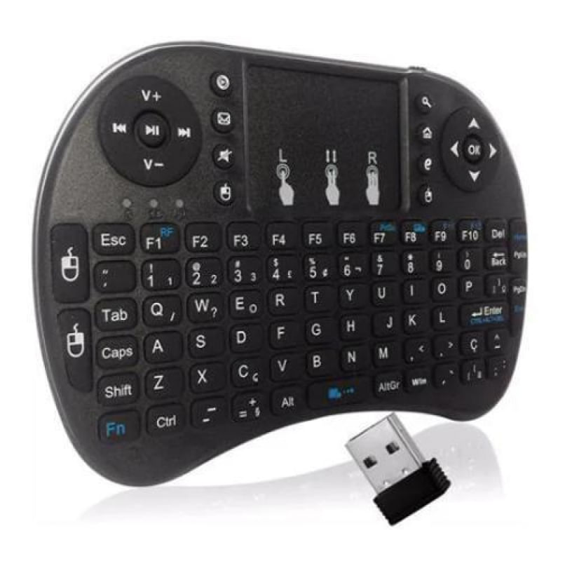 Mini Teclado Wireless Keyboard Com Touchpad Com Led Usb