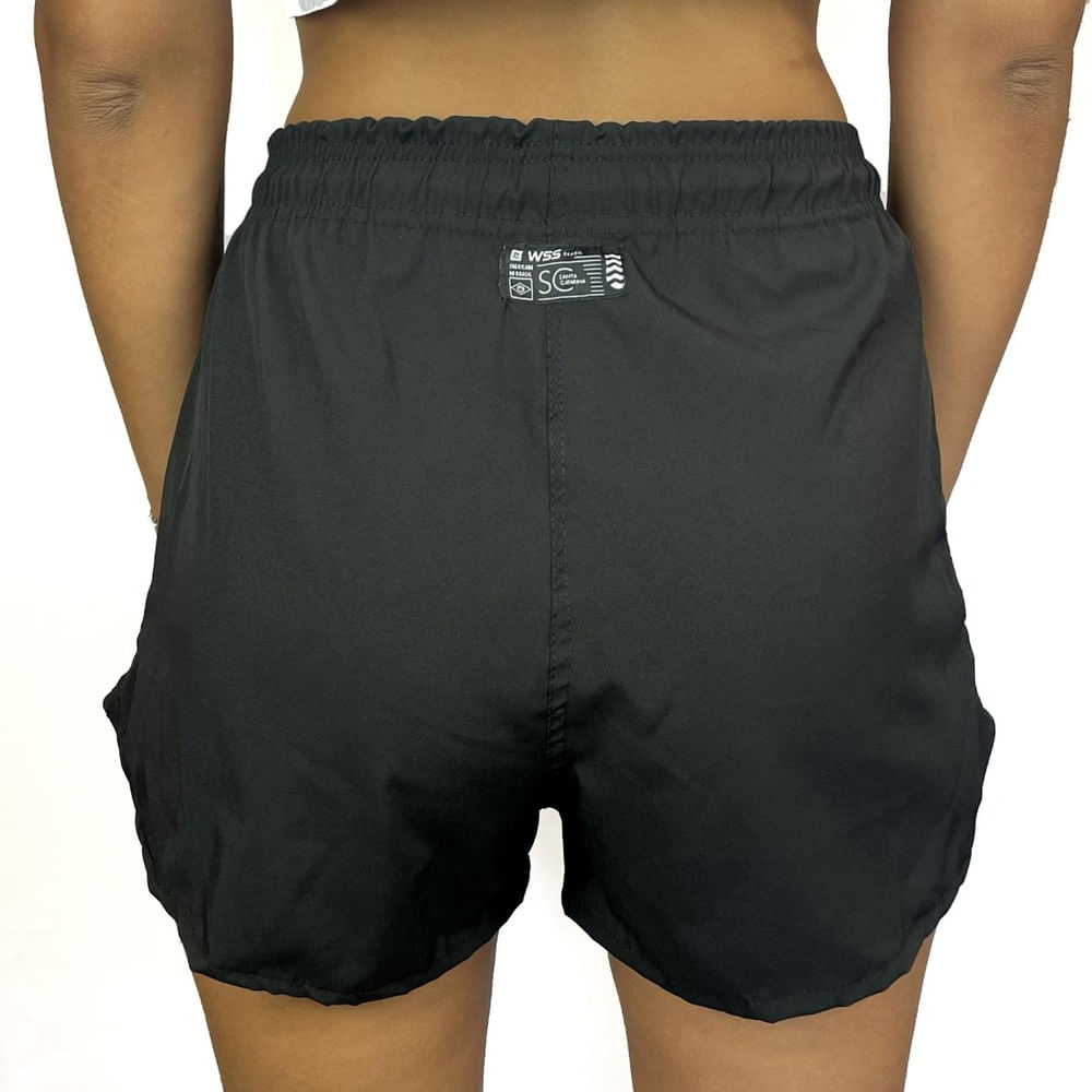 Shorts Feminino Elastano Premium Preto WSS Diamond Colors P / Preto