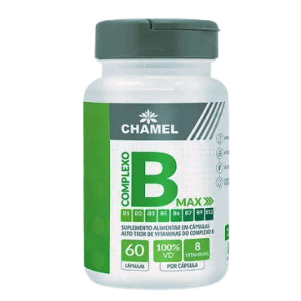 Complexo B Max (Vitaminas B1, B2, B3, B5, B6, B7, B9 E B12) - 2 Frascos ...