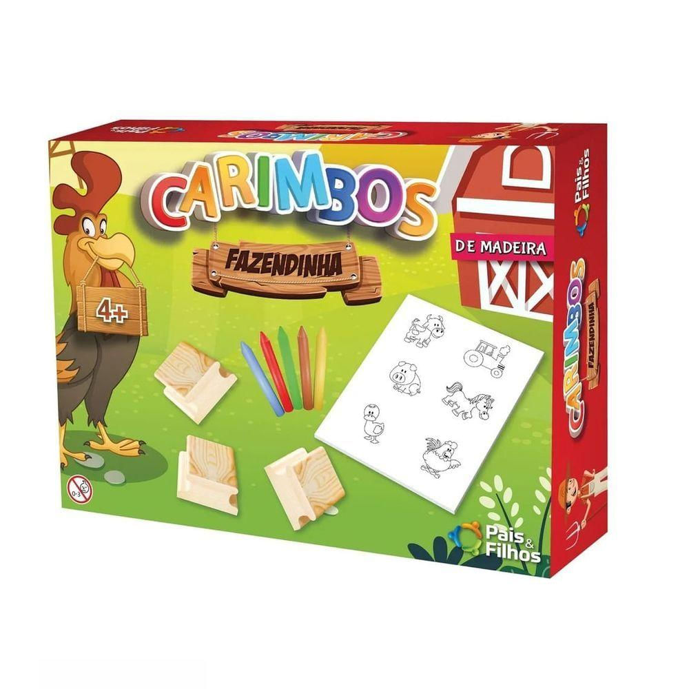 Carimbos De Madeira Fazendinha - Pais E Filhos
