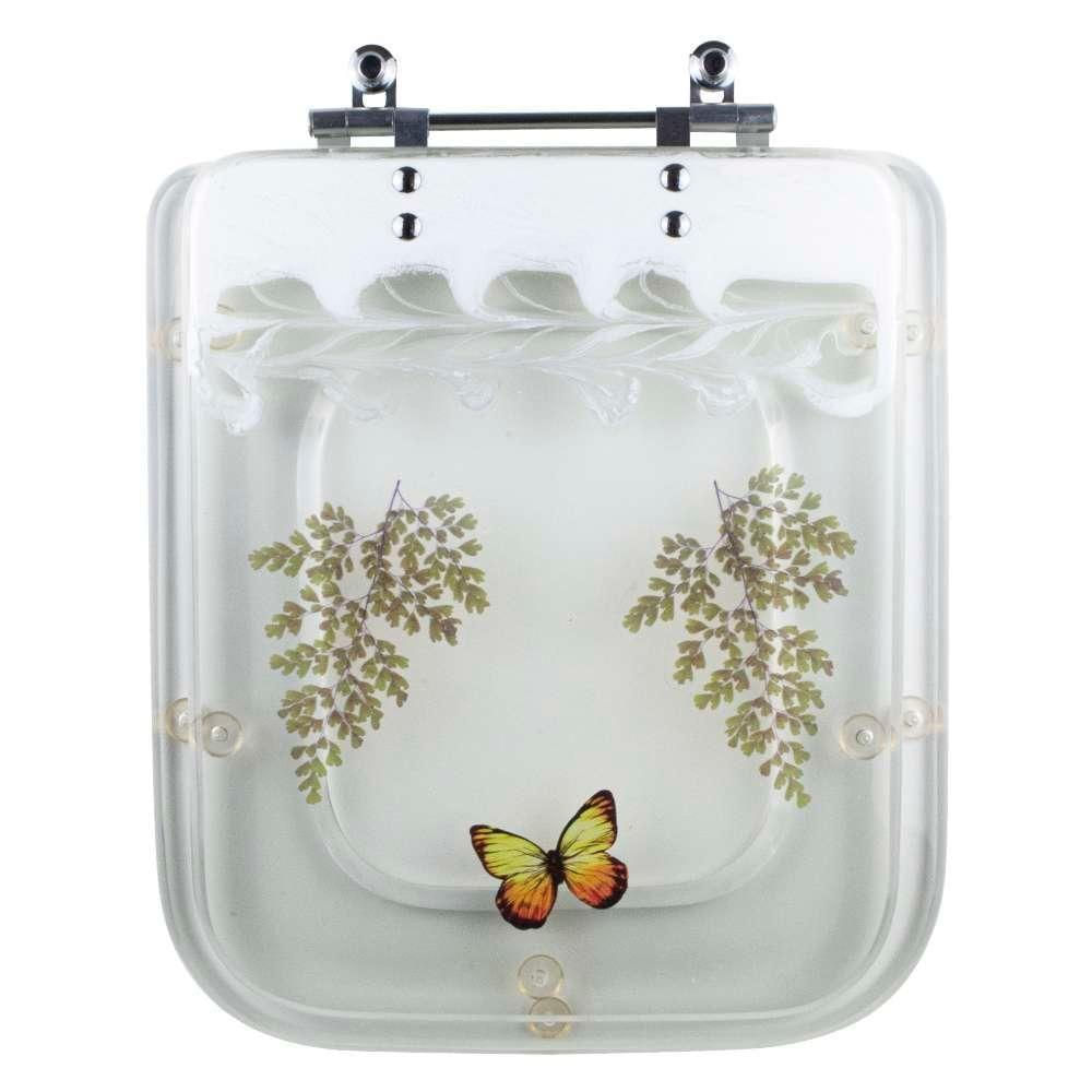 Tampa De Vaso Decorada Borboleta Para Vaso Misti Icasa 6lpf