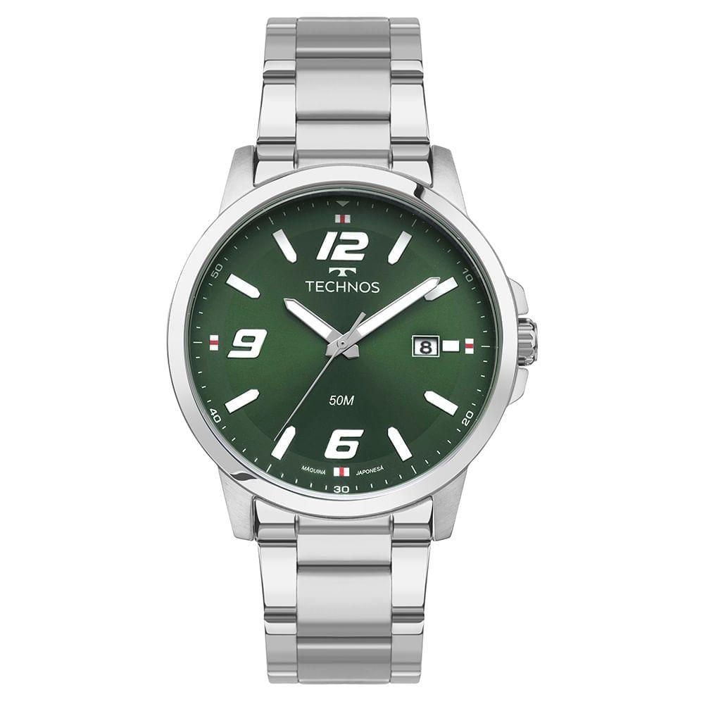 Relógio Technos Masculino Racer Prata - 2315lav/1v Relógio Technos Masculino Racer Basico Prata - 2315lav/1v