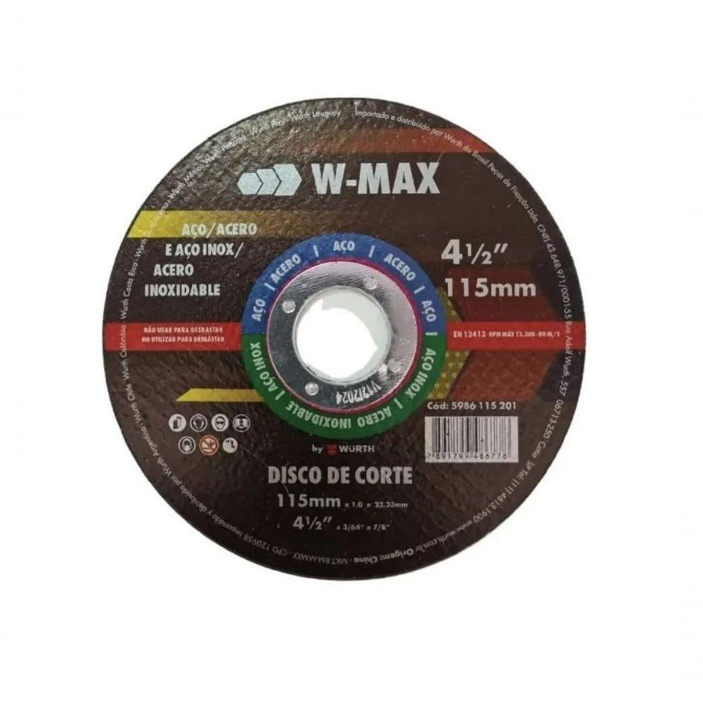 Disco De Corte Inox W-max Wurth 4.1/2-115mm