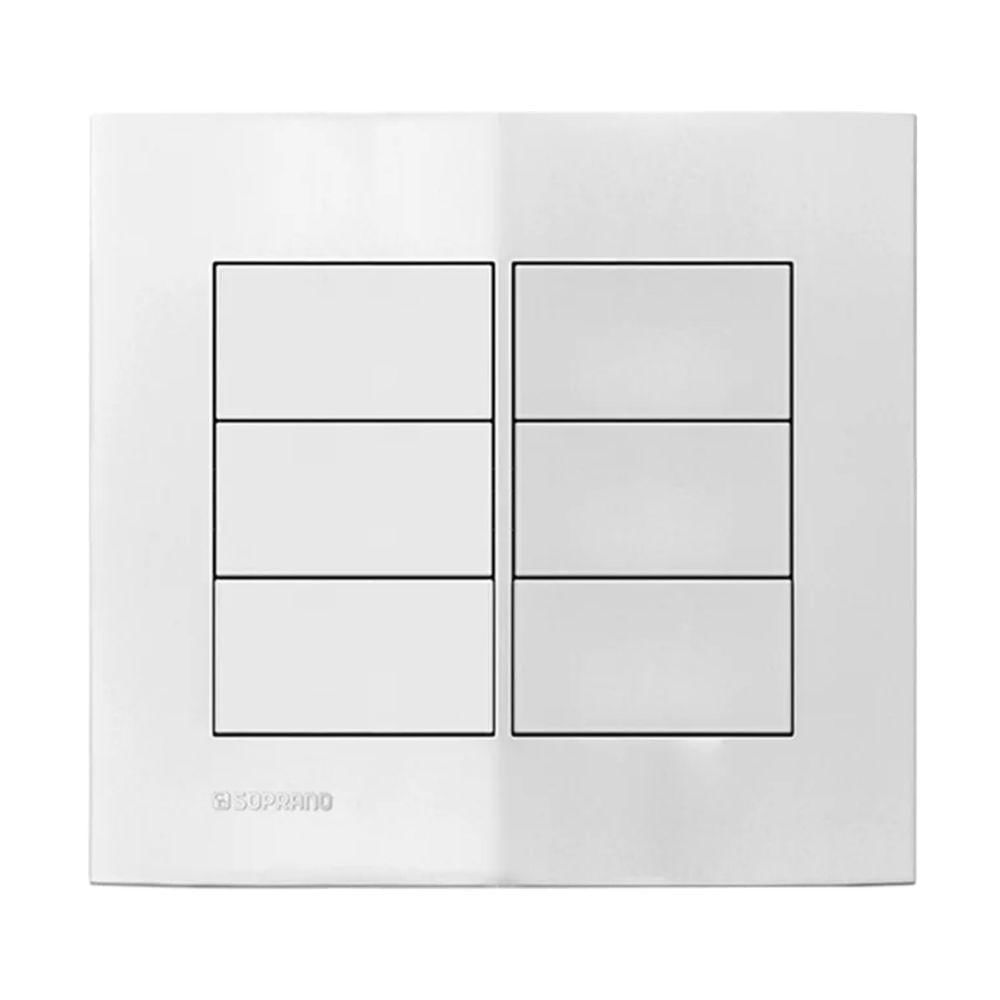 Placa Cega 4x4 C/ Suporte Branco Iris Soprano