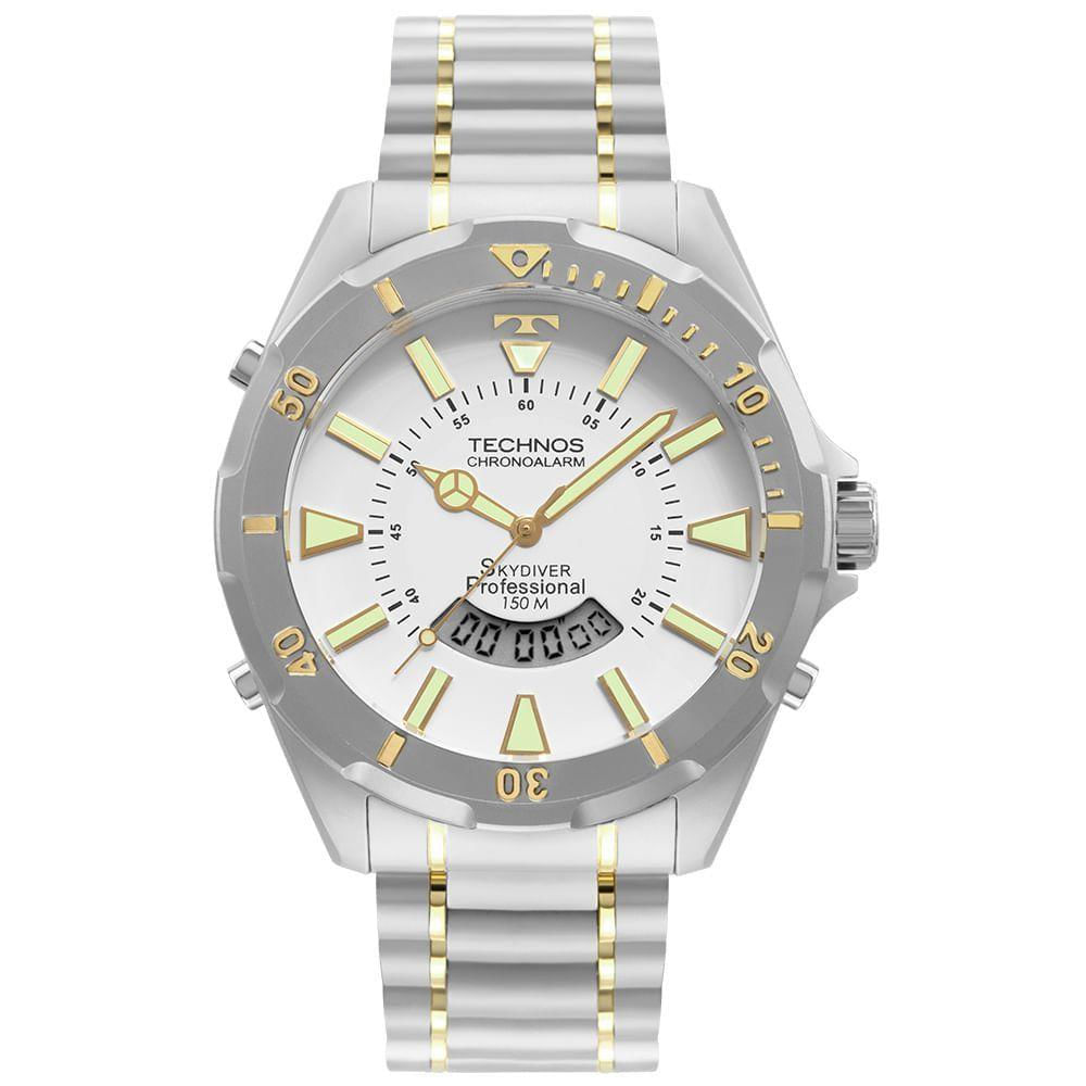 Relógio Technos Masculino Skydiver Prata - Wt205fq/5b Wt205fq/5b