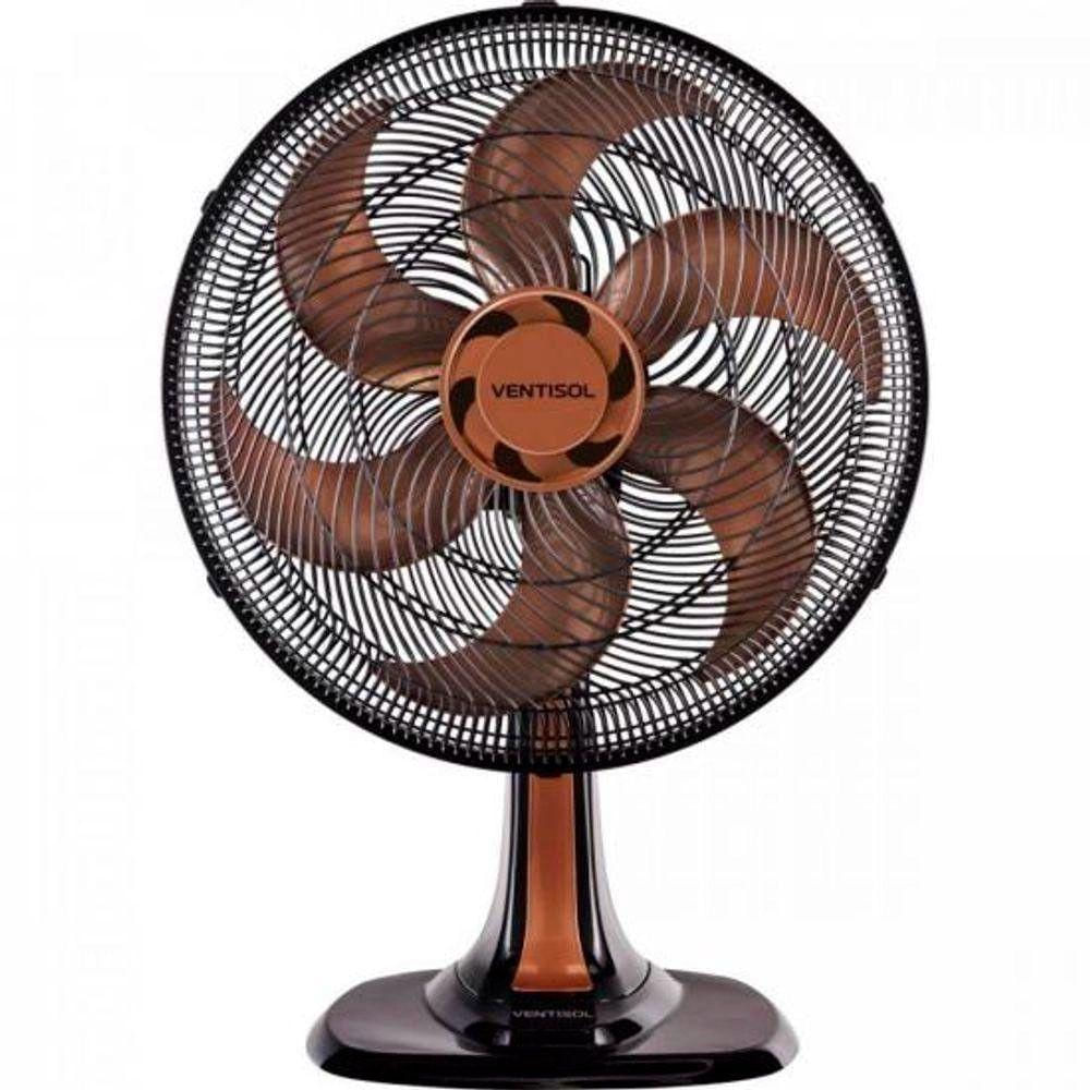Ventilador Oscilante Mesa 40cm Turbo 6 Pás 220V Ventisol Bronze 220V