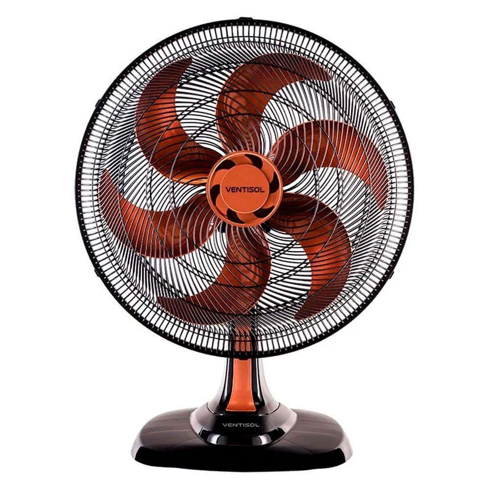 Ventilador Oscilante Mesa 50cm Turbo 6 Pás 220V Ventisol Bronze 220V