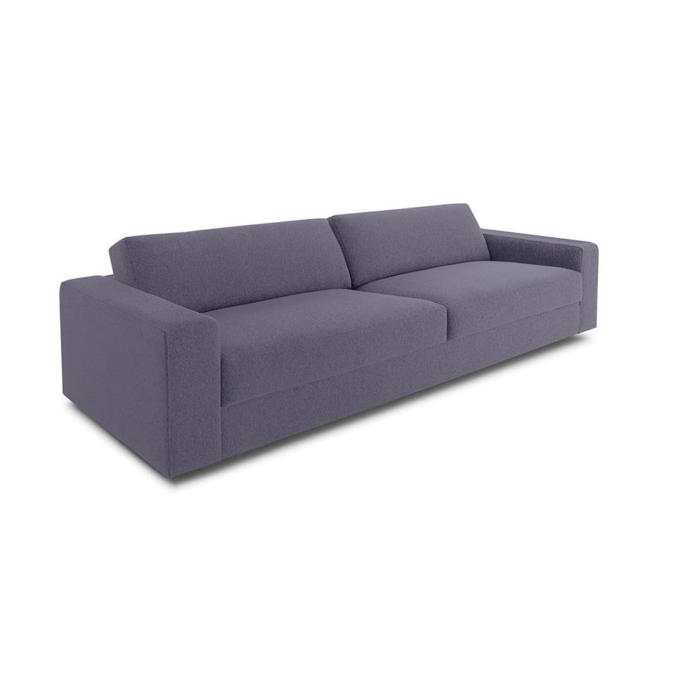 Sofá 3 Lugares Luigi Linho Cinza 180 cm