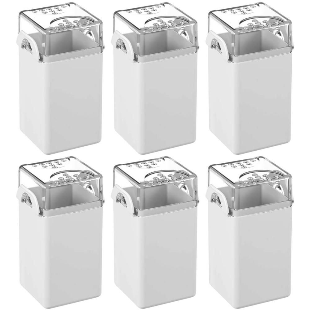 Kit 6 Saleiros Pimenteiros de Mesa 70ml Branco Plástico Coza Restaurante Bar