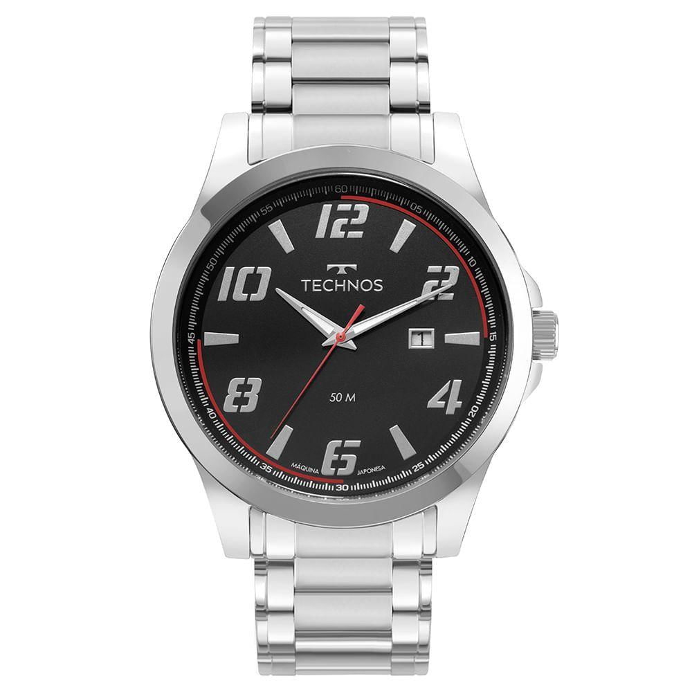 Relógio Technos Masculino Racer Prata - 2115uag/1p Relógio Technos Masculino Racer Basico Prata - 2115uag/1p