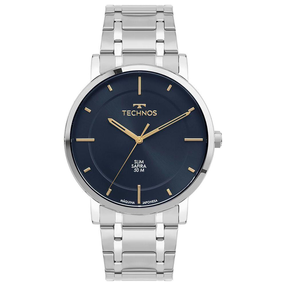 Relógio Technos Masculino Slim Prata - Gl32bi/1a Gl32bi/1a