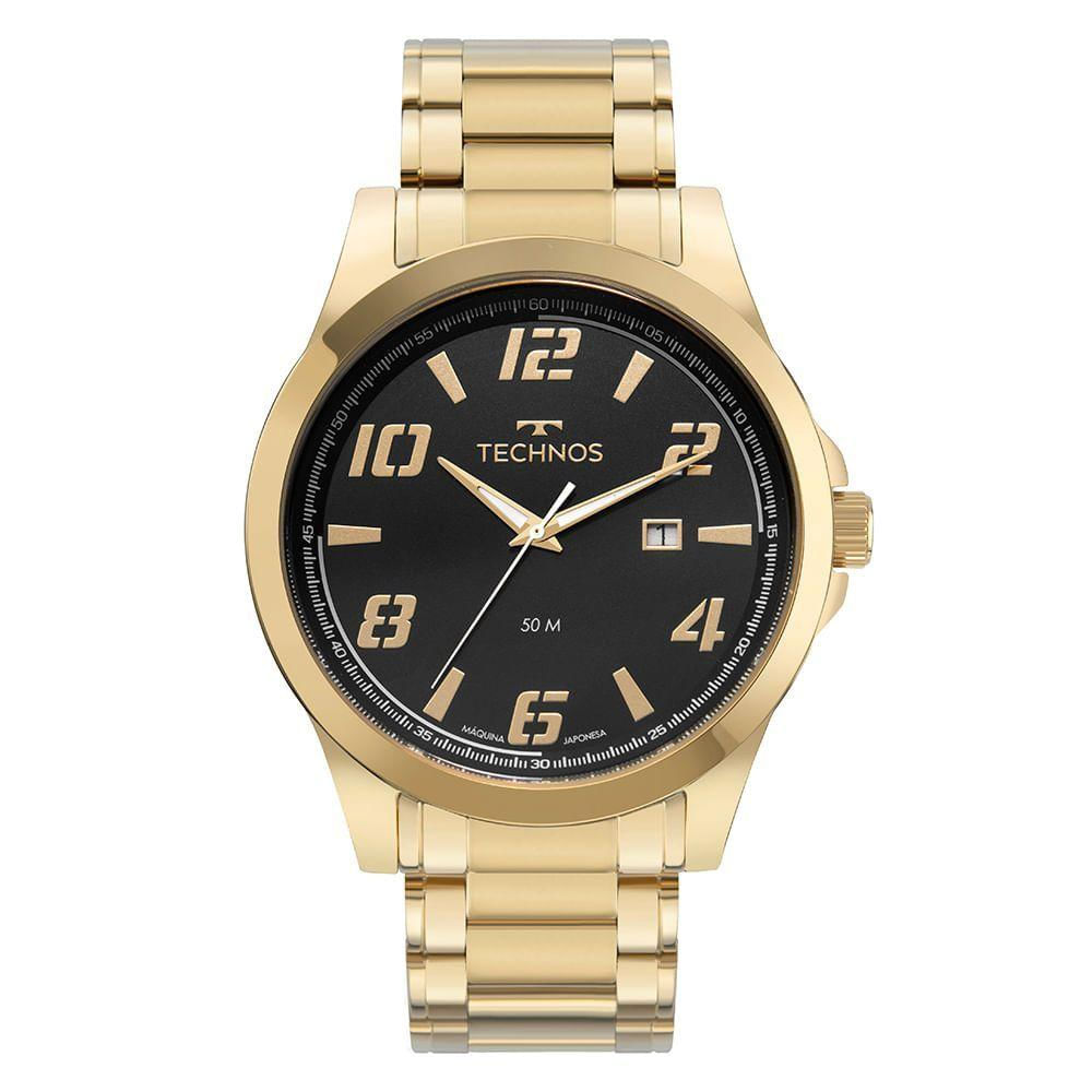 Relógio Technos Masculino Racer Dourado - 2115uah/1p Relógio Technos Masculino Racer Basico Dourado - 2115uah/1p