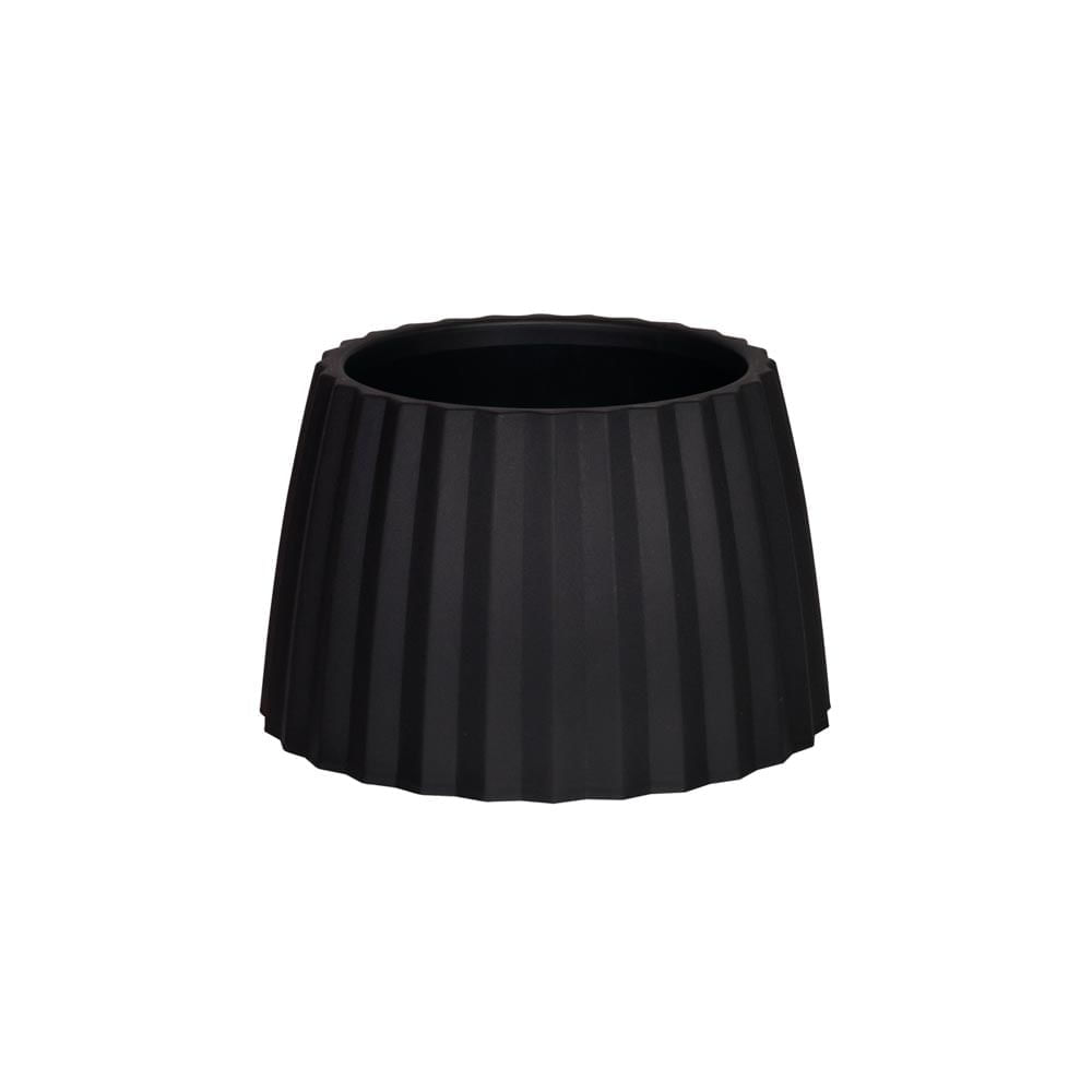 Vaso Cachepot Wave 25cm Preto