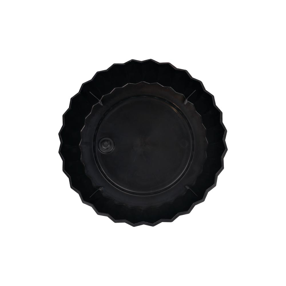 Vaso Cachepot Wave 25cm Preto