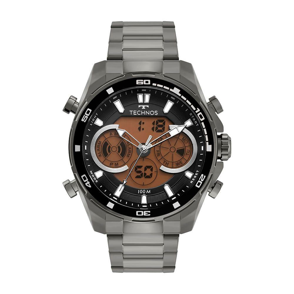 Relógio Technos Masculino Digitech Grafite - Bj3530ae/1p Bj3530ae/1p