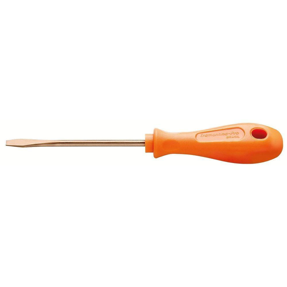 Chave Fenda Ponta Chata Cobre-berilio 5x100 Mm (3/16x4) Tramontina Pro Tramontina