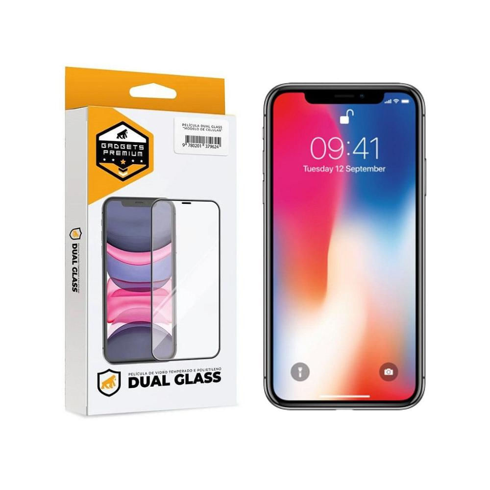 Película para iPhone X - Dual Glass Preta - Gshield
