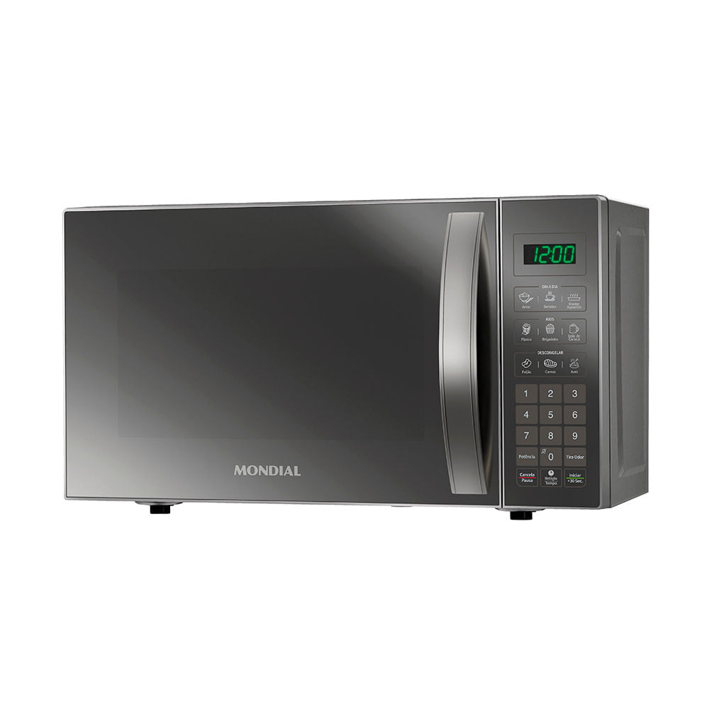Micro-Ondas, Mondial, Cinza/Espelhado, 1200W, 127V - MO-01-21-E