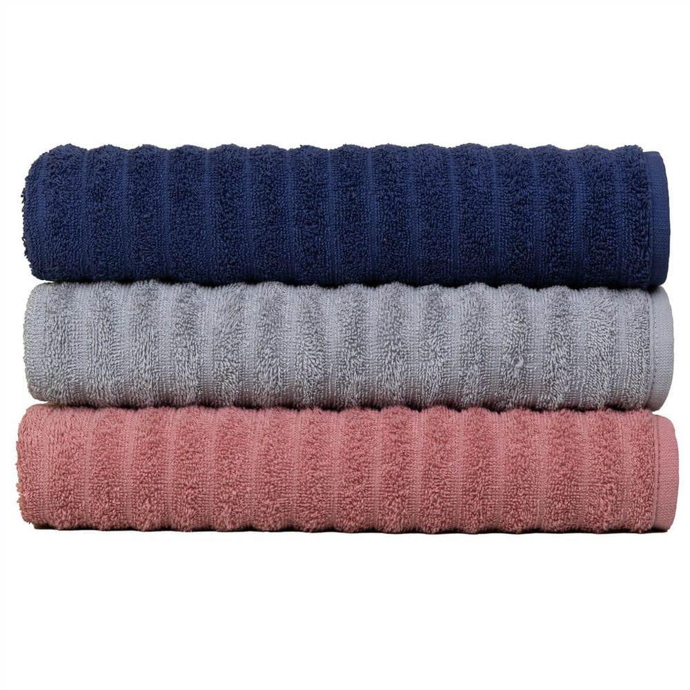 Kit Com 3 Toalhas Banhão Fio Penteado Extra Macia - Soft
