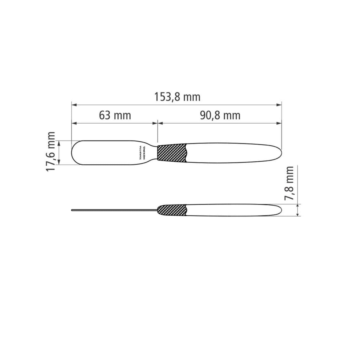 Conjunto Espátula para Manteiga em Aço Inox e Cabos de Polipropileno Branco 6pçs - Tramontina