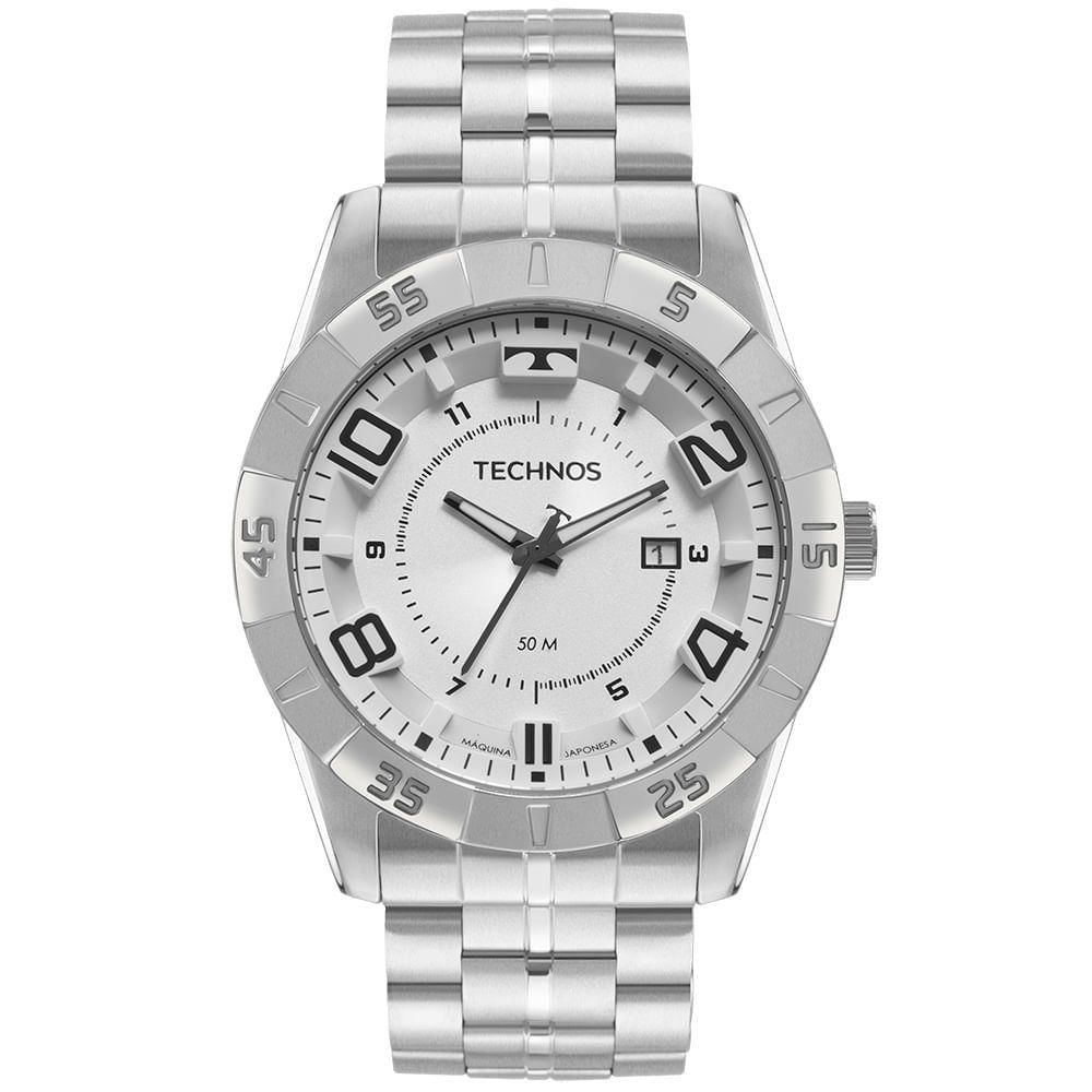 Relógio Technos Masculino Racer Prata - 2115mxl/1k 2115mxl/1k