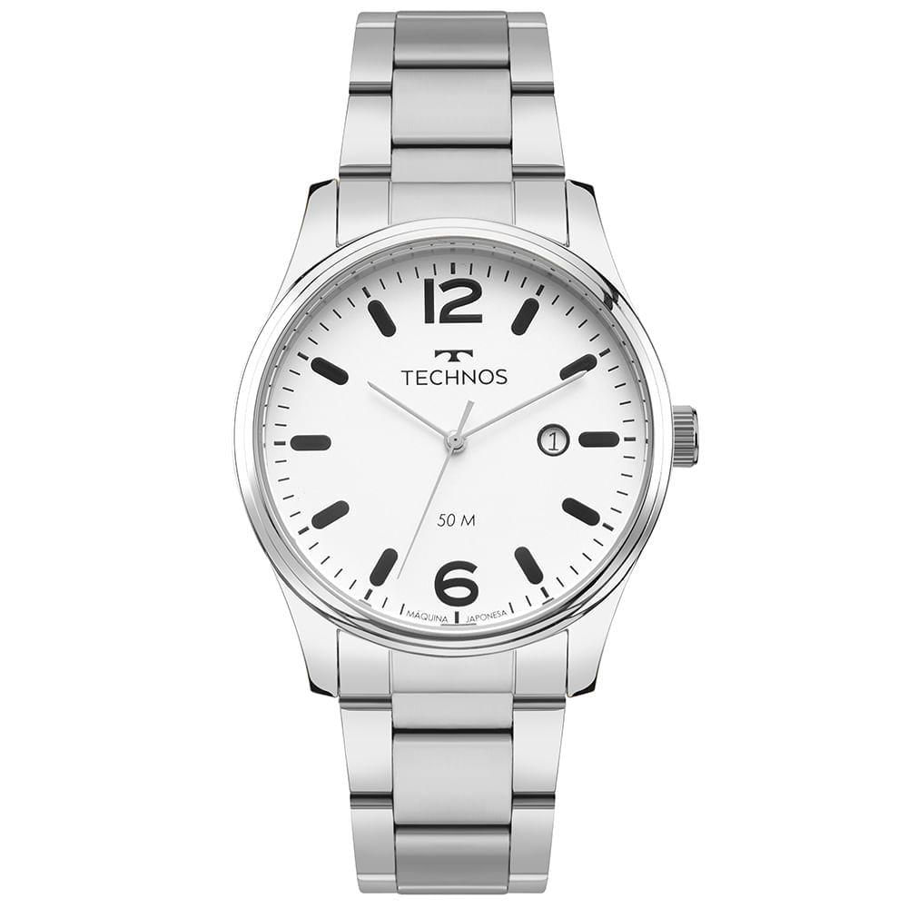 Relógio Technos Masculino Steel Prata - 2115tzu/1k