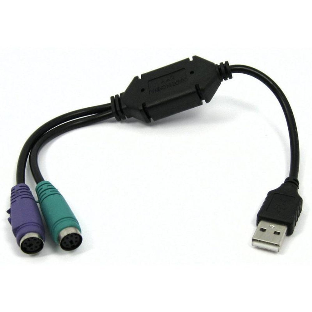 Cabo Adaptador Conversor Usb Para 2 Portas Ps2 Teclado Mouse