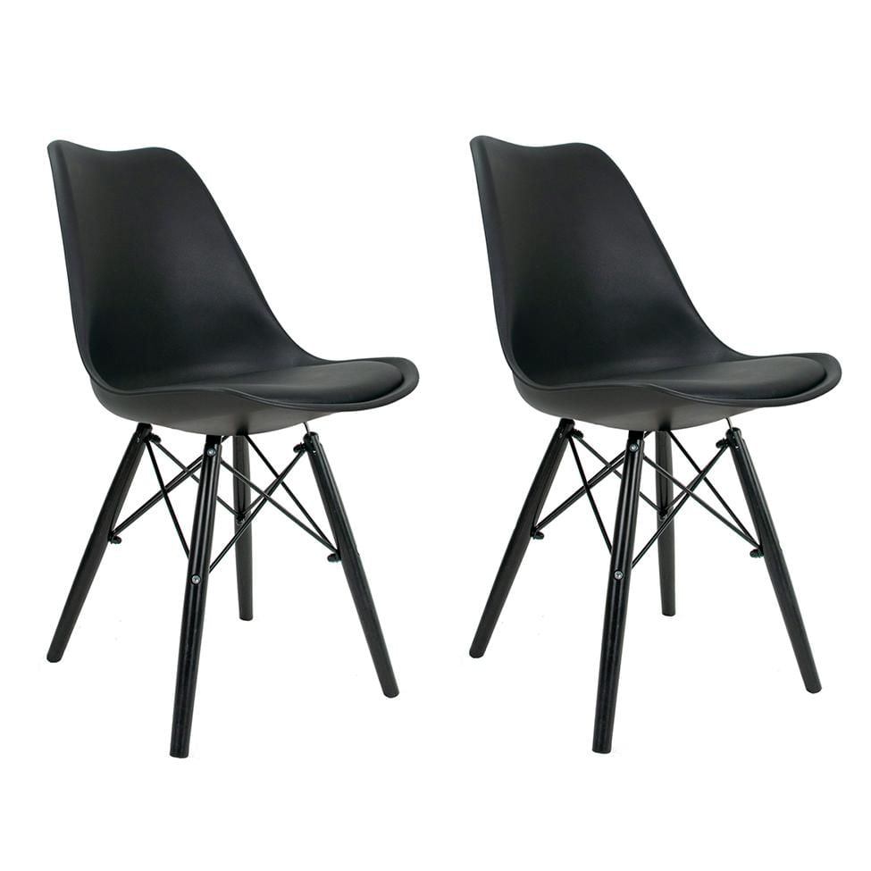 Conjunto com 2 Cadeiras Saar Preto