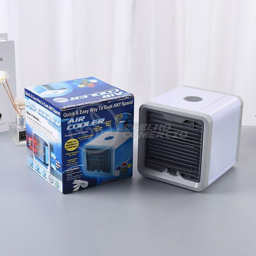 Ar Condicionado Portátil Arctic Air Cooler Umidificador Climatizador Luz Led 7 Cores Rgb