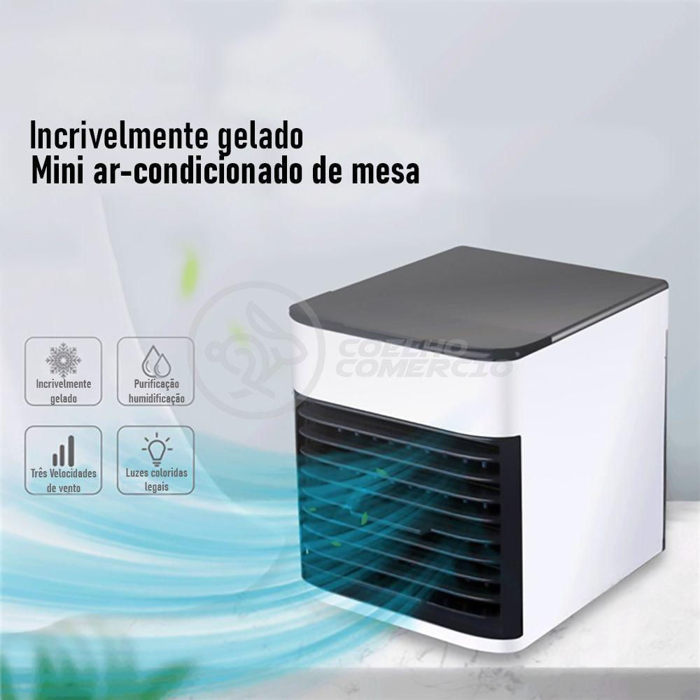 Ar Condicionado Portátil Arctic Air Cooler Umidificador Climatizador Luz Led 7 Cores Rgb