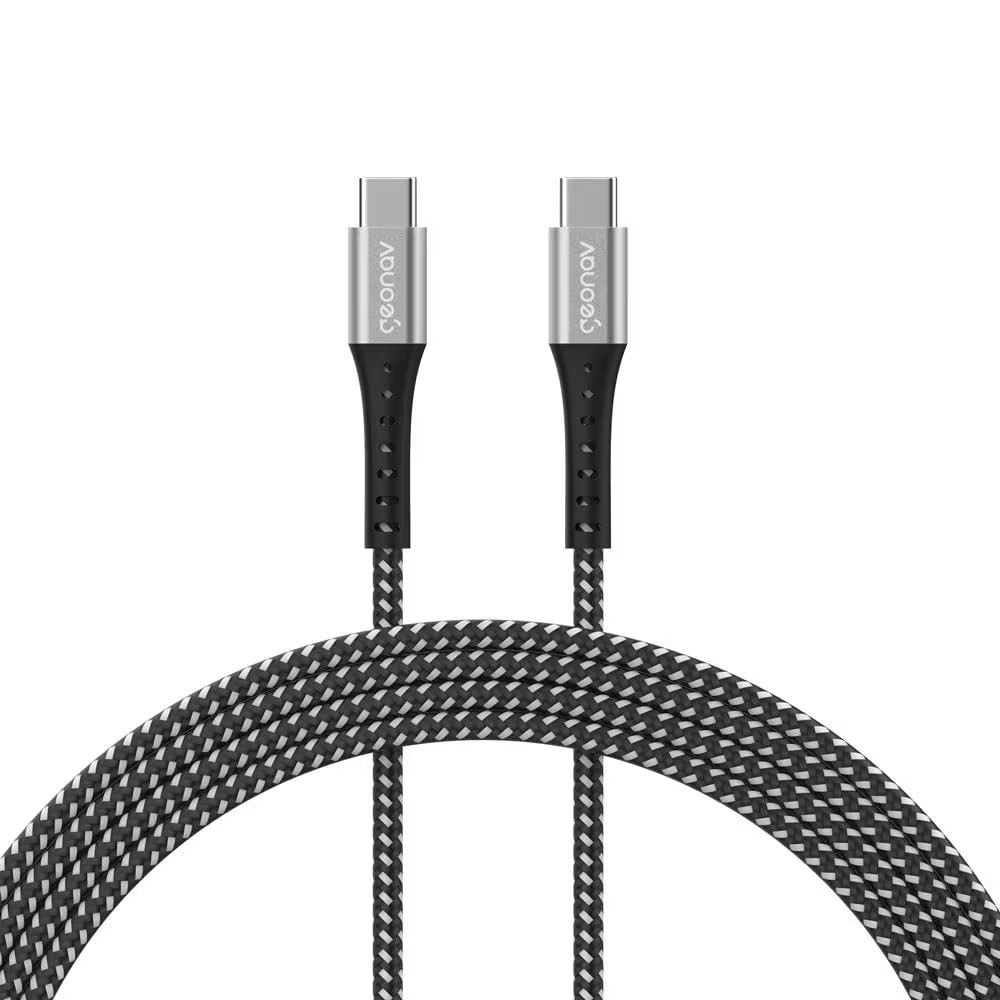 Cabo USB-C ESC06BK em Nylon Trançado Geonav