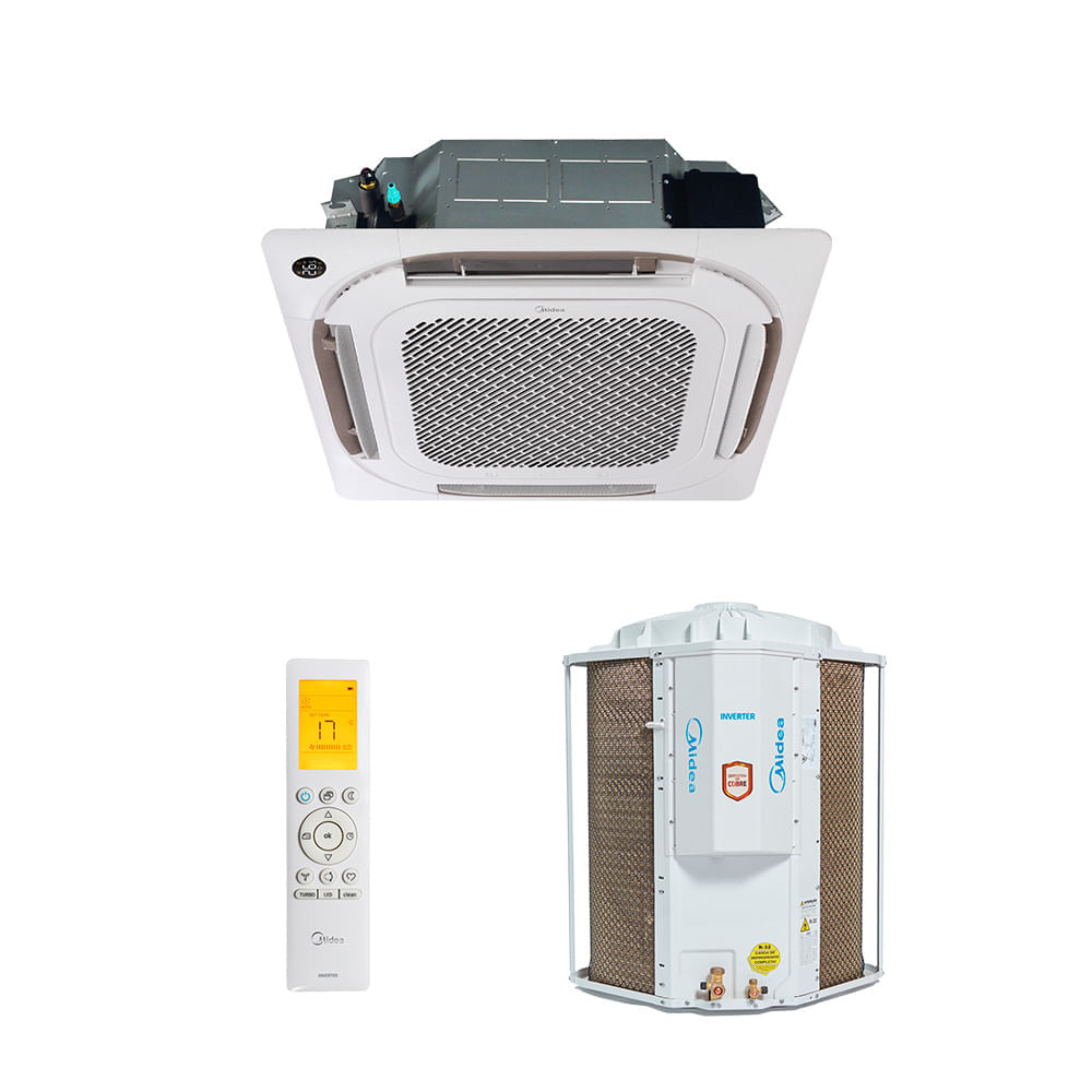 Ar Condicionado Split Inverter Cassete 4 Vias Midea Connect 36.000 Btus Frio 220v R-32