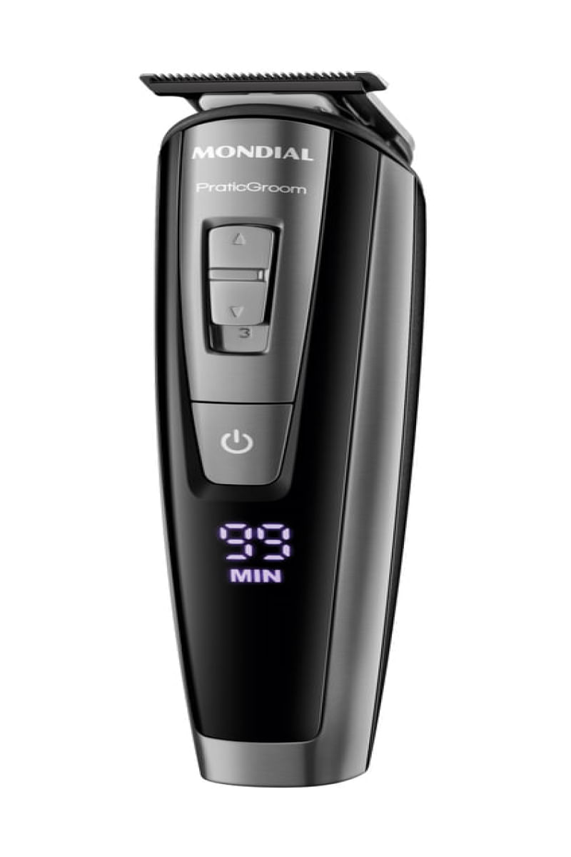 Aparador de Pelos PraticGroom Mondial Preto 6W Bivolt - BG-09