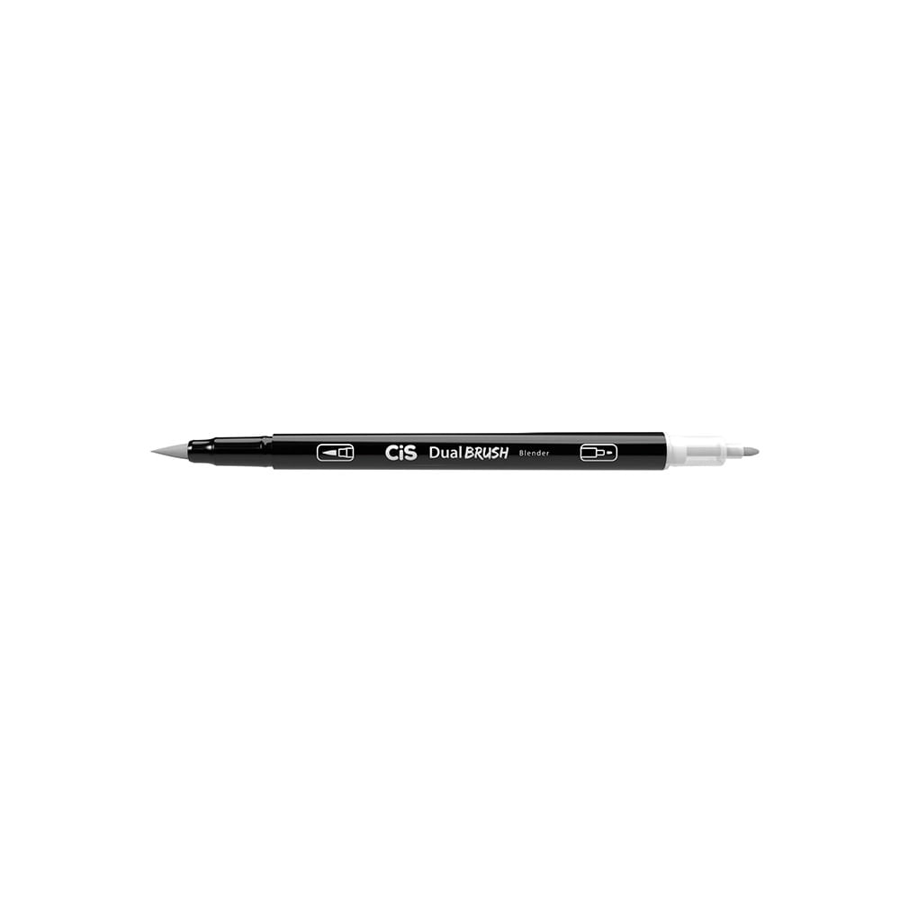 Marcador Artístico Cis Grafite Duo Brush Blender Pontas Pincel e Chanfrada Incolor