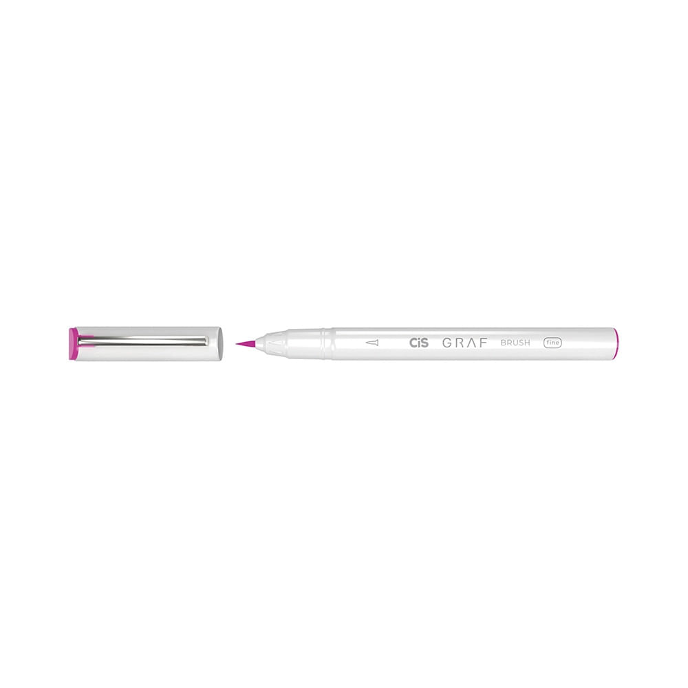 Marcador Artístico Cis Grafia Brush Fine Ponta Pincel Rosa
