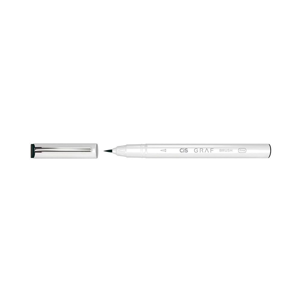Marcador Artístico Cis Grafia Brush Fine Ponta Pincel Preto