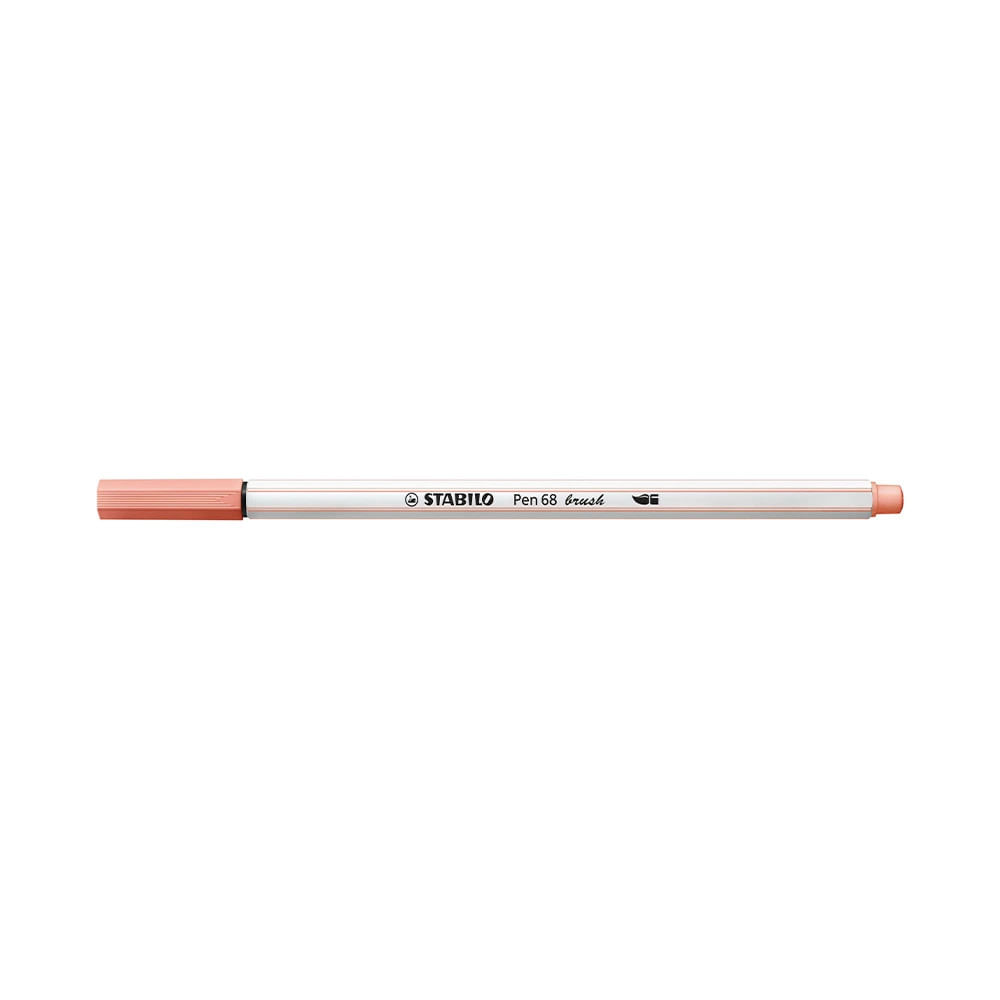 Caneta Hidrográfica Stabilo Pen 68 Brush Aquarelável Salmon