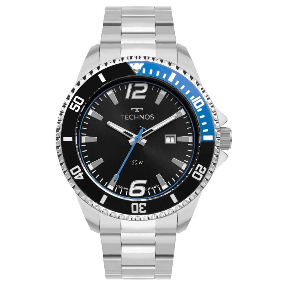 Relógio Technos Masculino Racer Prata - 2115ncn/1a 2115ncn/1a