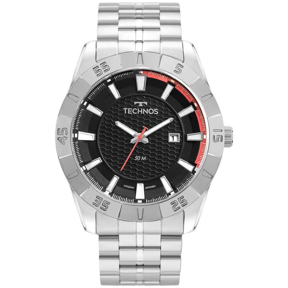 Relógio Technos Masculino Racer Prata - 2115myb/1p 2115myb/1p