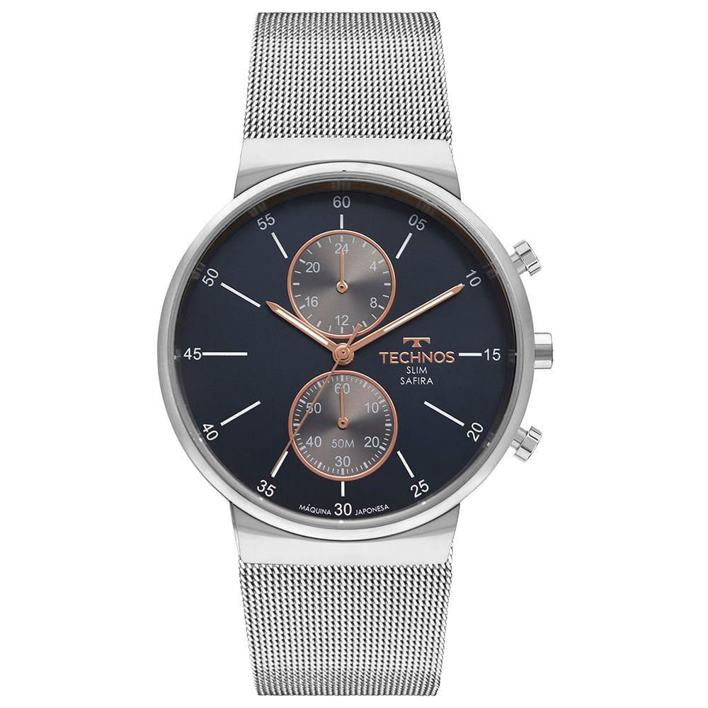 Relógio Technos Masculino Slim Prata - Vd36ab/1a Vd36ab/1a
