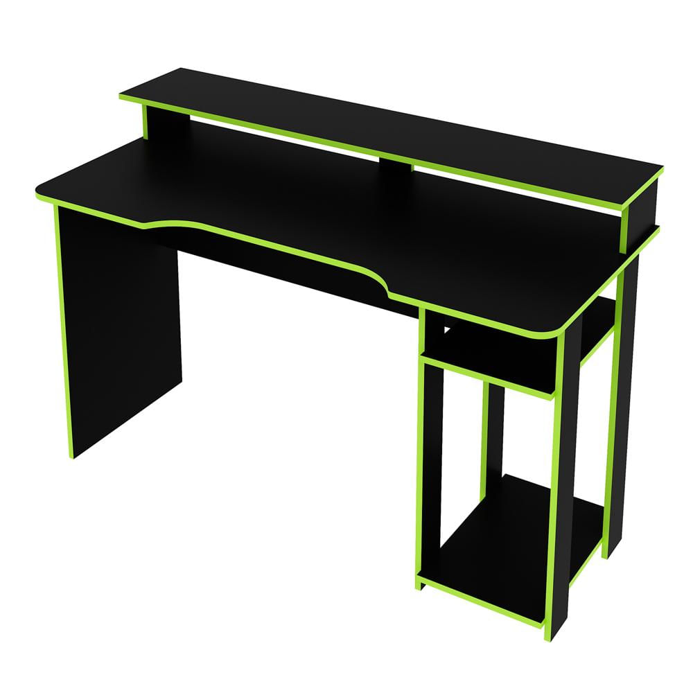 Mesa Para Computador Notebook Gamer ME4153 Preto/Verde - Tecno Mobili