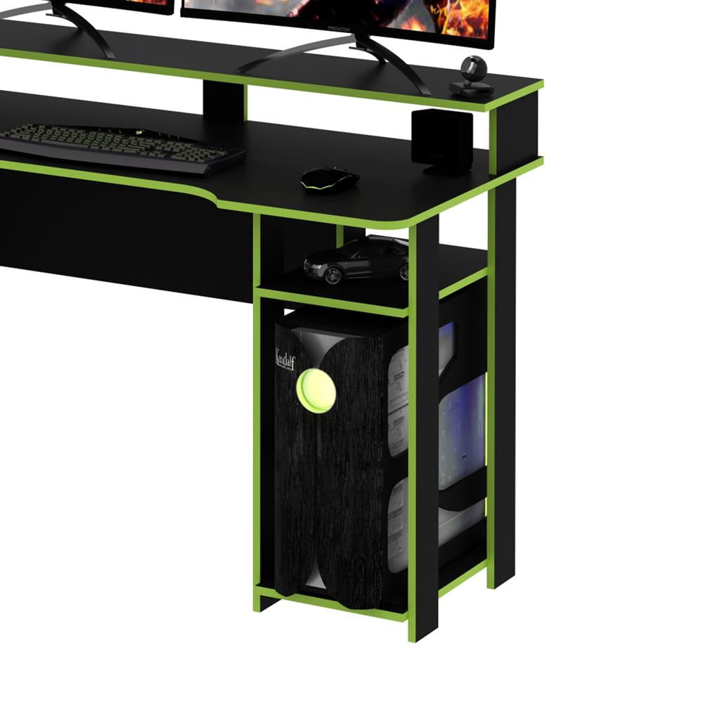 Mesa Para Computador Notebook Gamer ME4153 Preto/Verde - Tecno Mobili