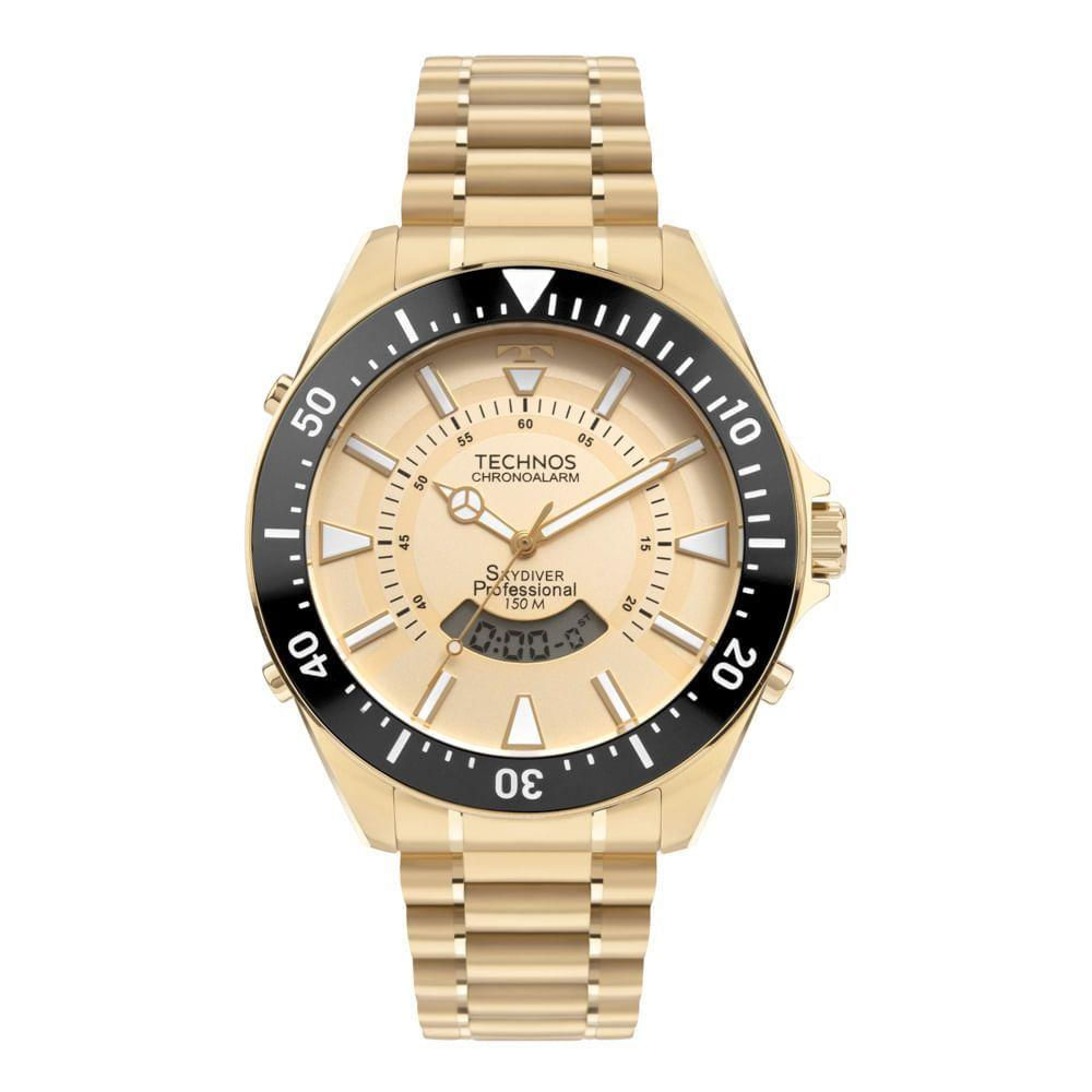 Relógio Technos Masculino Skydiver Dourado - Wt2050ak/1d Wt2050ak/1d