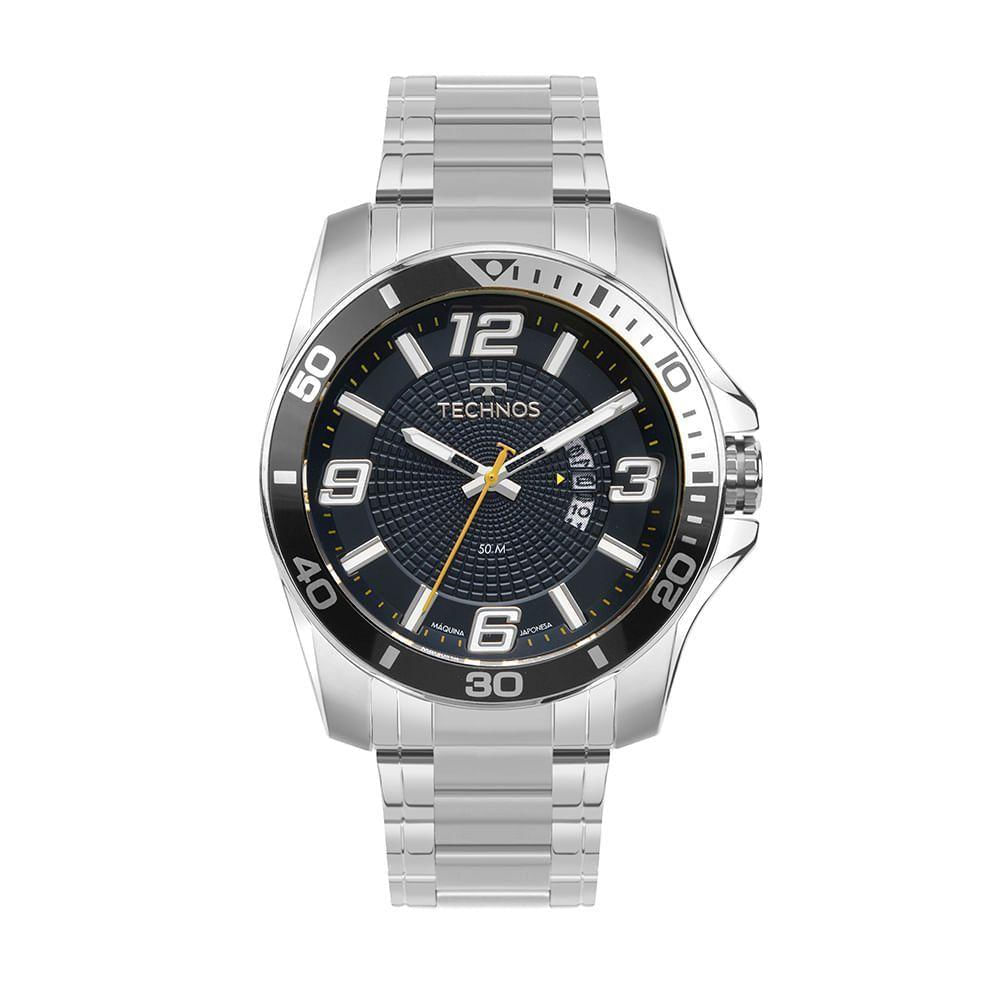 Relógio Technos Masculino Racer Prata - 2117lfp/1a 2117lfp/1a