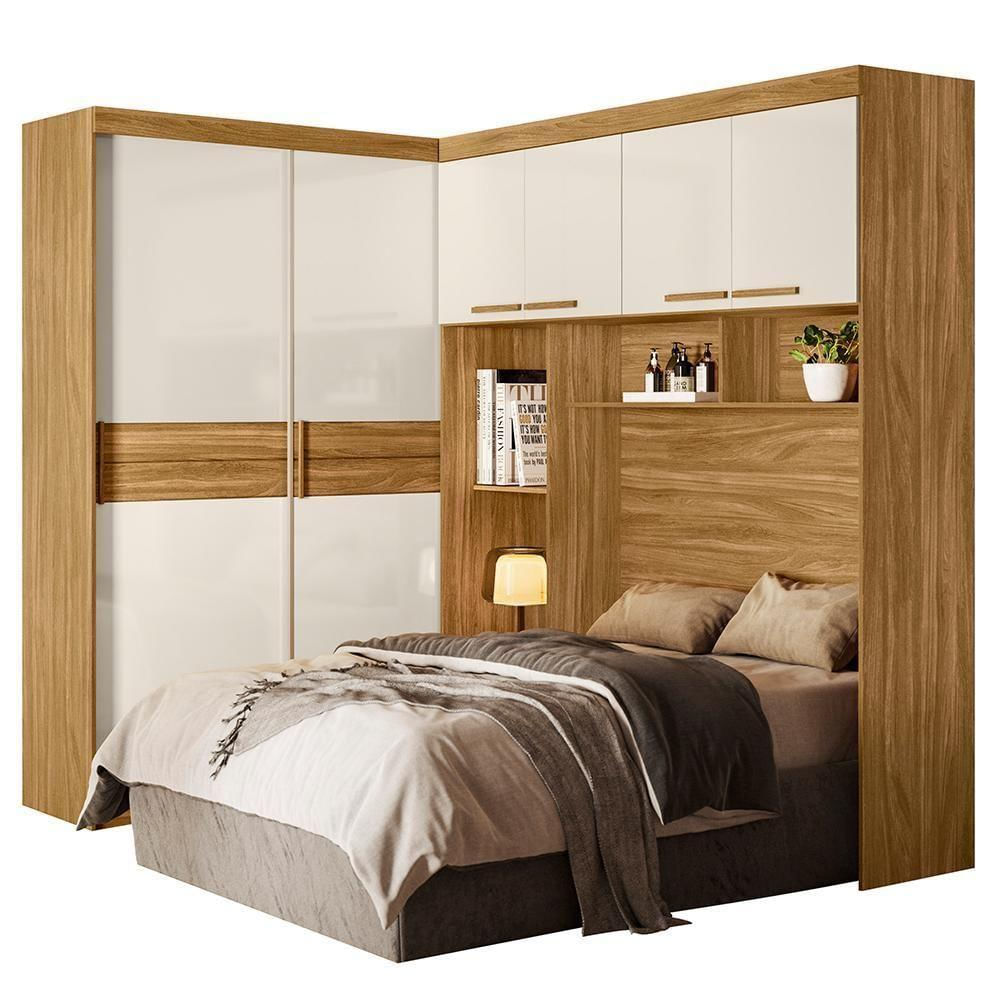 Quarto Modulado Casal Florença Freijó Off White Moval