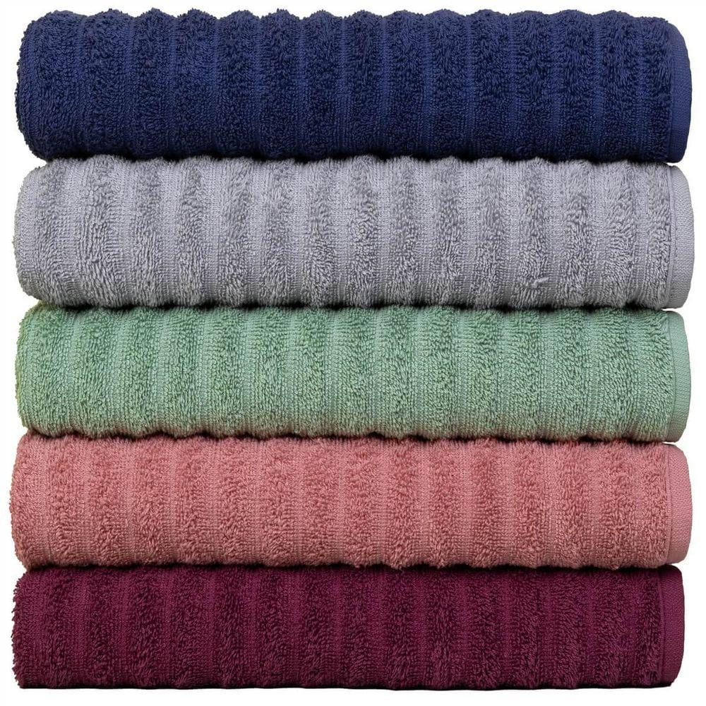 Kit Com 5 Toalhas Banhão Fio Penteado Extra Macia - Soft