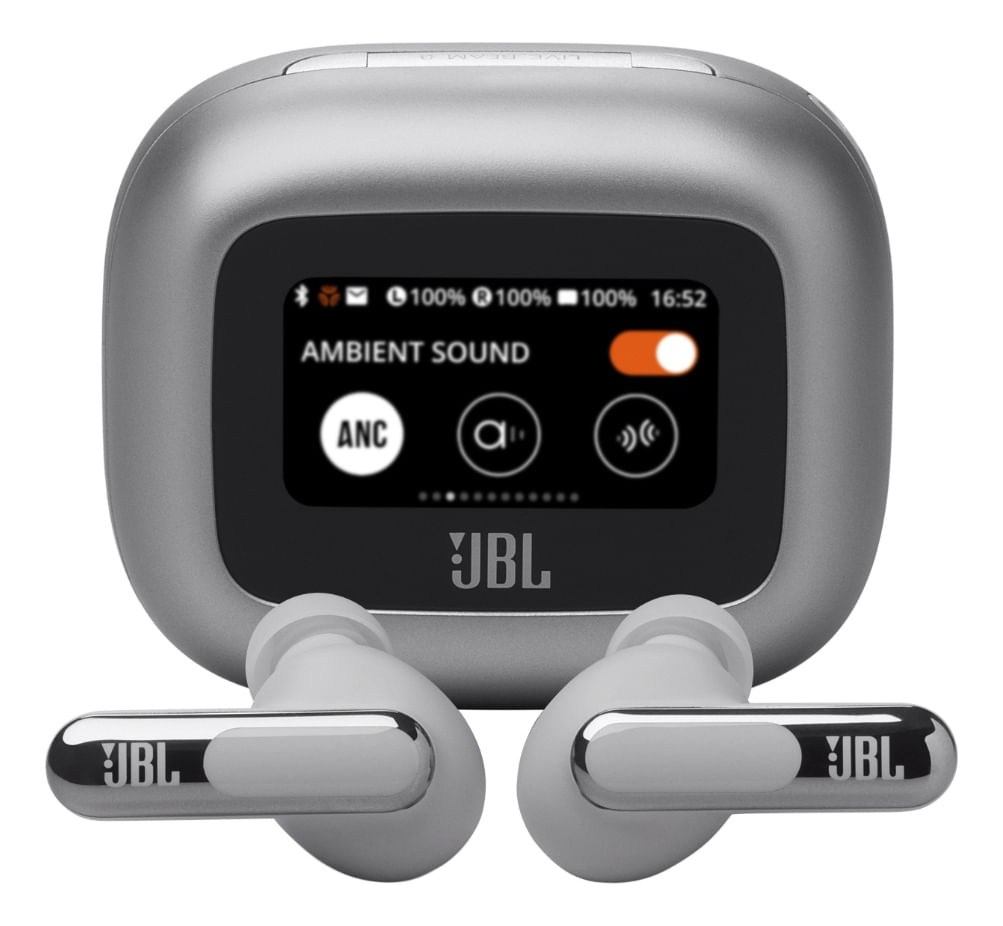 Fone De Ouvido Bluetooth Sem Fio Live Beam 3 JBL - Prata