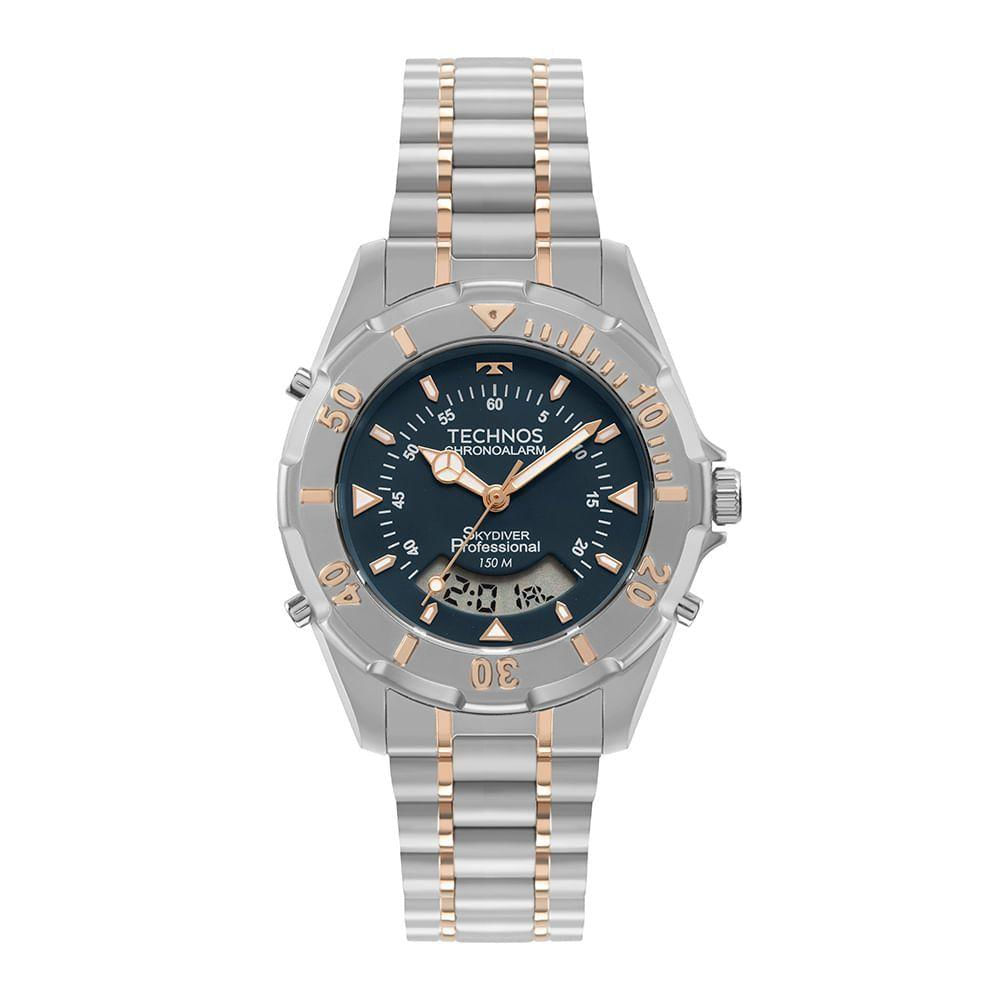 Relógio Technos Masculino Skydiver Bicolor - Wt2050ar/1a Wt2050ar/1a